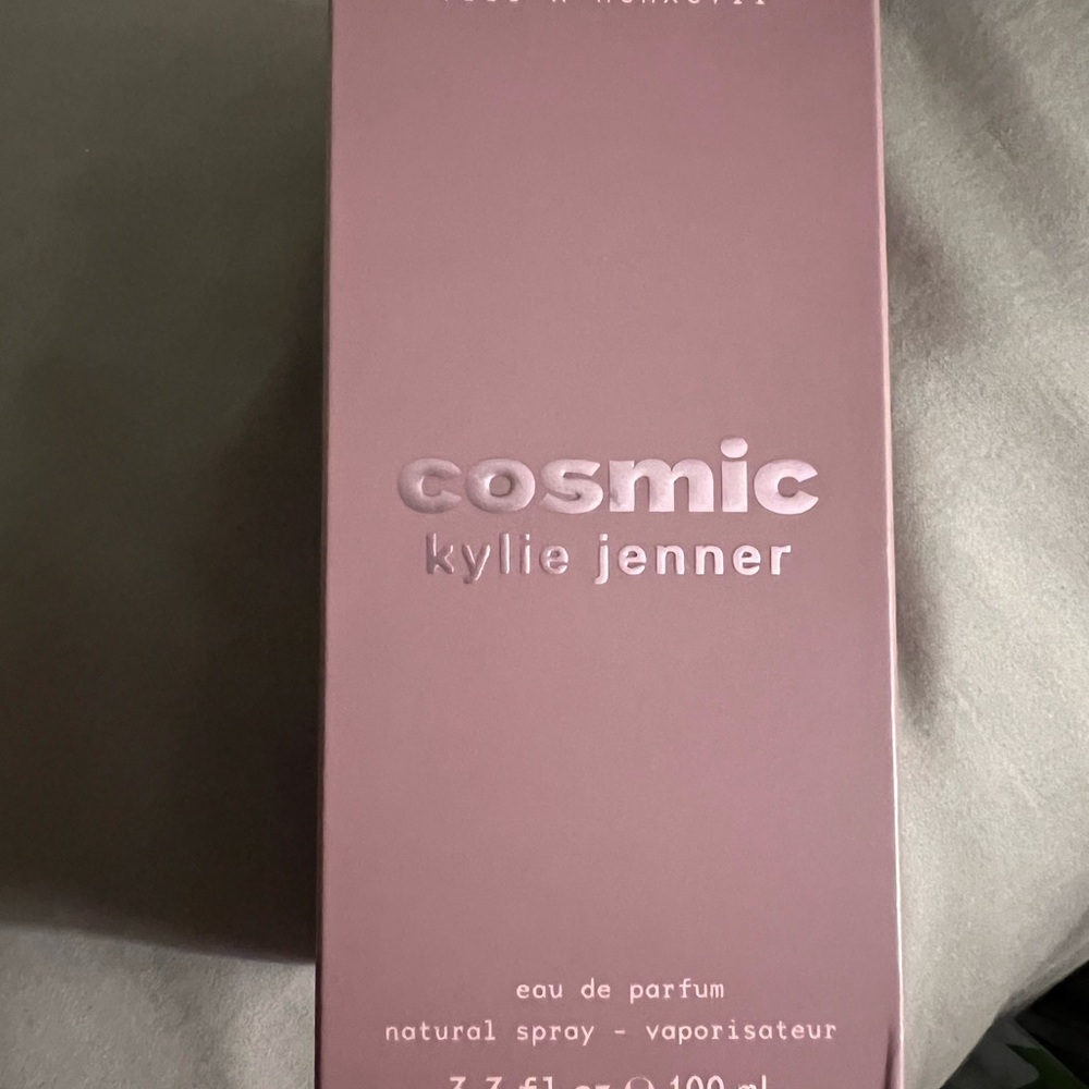 Empty perfume box for Cosmic by Kylie Jenner